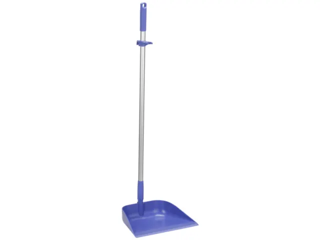 Vikan Hygiene stofblik 33cm met rechtopstaande steel 75cm Paars