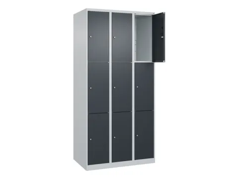 lockerkast,HxBxD 1850x900x500mm,3x3vakken,vak B 300mm,cil.-slot