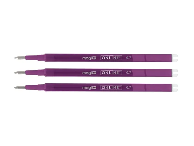 Gelschrijvervulling Online Magixx medium violet blister à 3 stuks