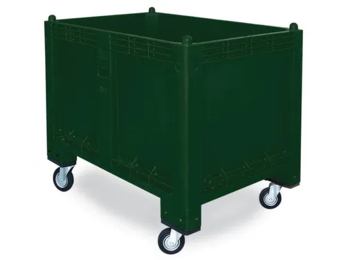 Stapelcontainer Pp Hxbxd 850x1200x800mm 550 Liter 4Wielen Groen