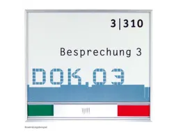 Deurbordje Newage Vrij-/Bezet-Weergave 133x150x6mm Aluminium Profiel