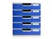 Bloc à tiroirs MODULO A4 5 tiroirs Classic Bleu Gris