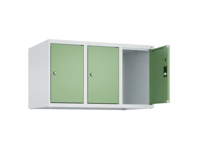 opzetkast,v. locker,3vak.,vak B 300mm,HxBxD 500x900x500mm,vleugeldeur