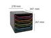 Module de classement Big Box 4 tiroirs Black Office - Noir/arlequin
