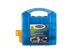 verbandkoffer,DIN 13157,kunststof blauw/transparant,m. wandhouder