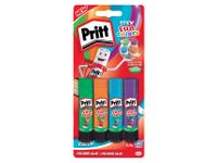 Lijmstift Pritt Fun colors 10gr 1 blister met 4 kleuren