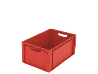 Euronorm Stapelkrat Pp 270x600x400mm Wanden/bodem Gesloten Rood 55l - 1