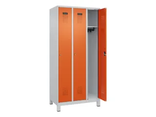 locker,HxBxD 1950x900x500mm,3vak,vak B 300mm,cil.-slot,voeten - 2