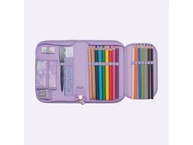 Etui Beckmann gevuld 21dlg Unicorn Princess Purple Inhoud:2x jumbo pot