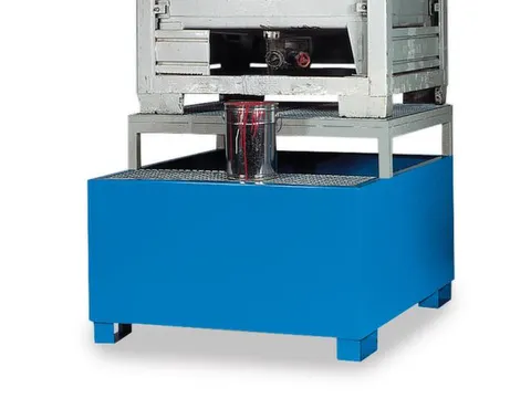 Opvangbak 1x Ibc Opvangvol. 1000l Staal 1300x1360x1070mm Aftapbok