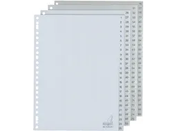 Tabbladen Kangaro A4 23-Gaats G4100CM 1-100 Genummerd Grijs Pp