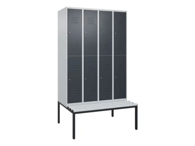 Dubbeldekse dekenkist,HxBxD 2120x1200x815mm,4x2vak.,vak B 300mm