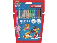 Viltstift STABILO Trio A-Z PAW Patrol 12 stuks