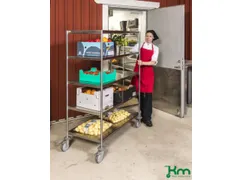 RVS etagewagen,draagverm. 200kg,4etage(s),laadvl. LxB 1050x575mm