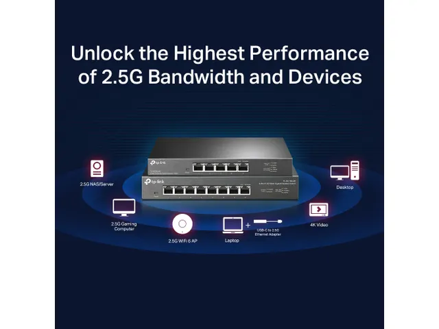 tp-link TL-SG108-M2 8-poorts 2.5 Gigabit Desktopswitch