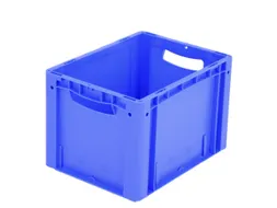 Euronorm Stapelkrat Pp 270x400x300mm Wand/bodem Gesloten Blauw 26l