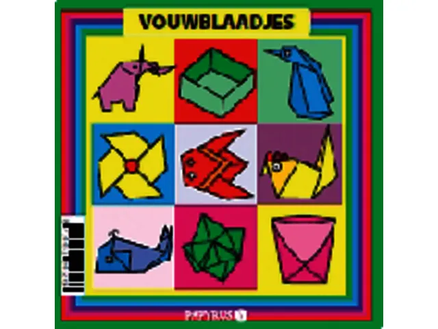 Vouwblaadjes vierkant 20x20cm 65gram assorti 90 vel