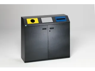 Afvalverzamelstation Zilver 3x80 Liter Ral1023/Zilverkleurig/ral5010 - 1