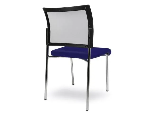 Siège Visiteur Assise Bleu Foncé Dossier Maille Noir Assise Hxlxp 43