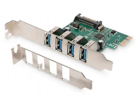 USB 3.0 4-poorts PCI Express-uitbreidingskaart A/F extern VL805-chipse