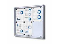 Vitrinekast Mededelingenbord Fire-proof schuifdeuren 6xA4