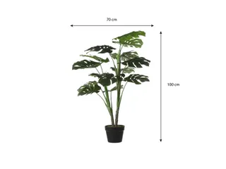 Kunstplant Mica Monstera in plastic pot 100x70cm - 6