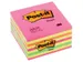 Bloc-mémos Post-it 2028NP cube 76x76mm néon 450 feuillets