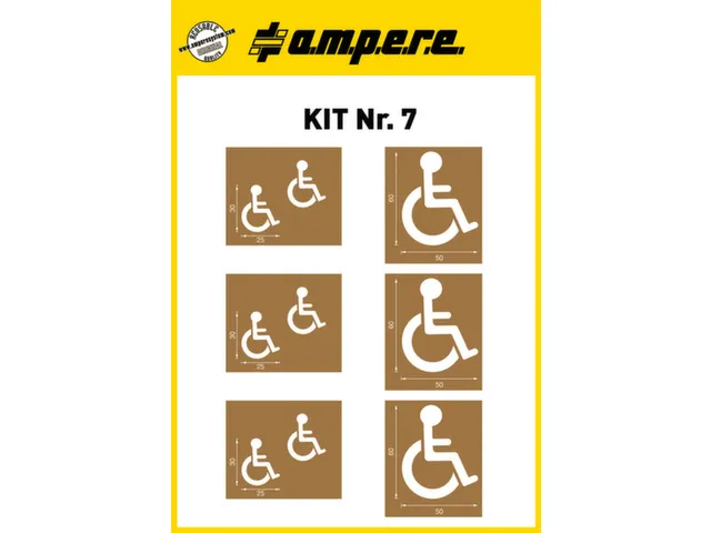 Sjablonenset,Rolstoelrijder,V. Vloermarkeerapparaat,Speciaal Karton