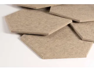 Akoestische PET-vilt Hexagon tegels beige 30x26cm 22 stuks - 3