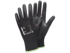 Tegera 860 nylon precisiehandschoenen zwart maat 10, per 12 paar