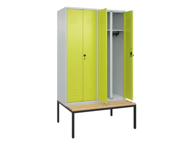 locker voor scheiding van kleding,HxBxD 2120x1200x815mm,4vak