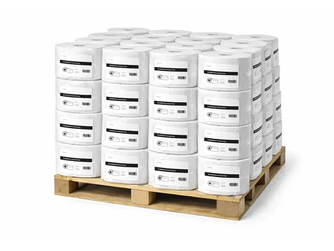 Toiletpapier Maxi jumbo rollen cellulose 2-laags Wit FSC Pallet 48 Pak