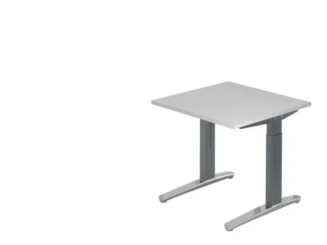 In hoogte verstelbaar bureau,HxBxD 680-850x800x800mm,blad grijs