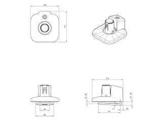 Viewprime top access bureauklem voor Monitorarm 65.110 Wit - 4