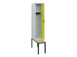 locker met bank,HxBxD 1950x300x815mm,1vak,vak B 300mm,draaigrendel