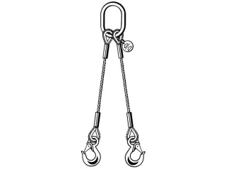 Kabelstrop 2strengen 7t 0-45° Kabel Ø 22mm Met Sika-haak - 2