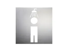 deurbord,Herendouche,RVS,zelfklevend,HxB 160x160mm