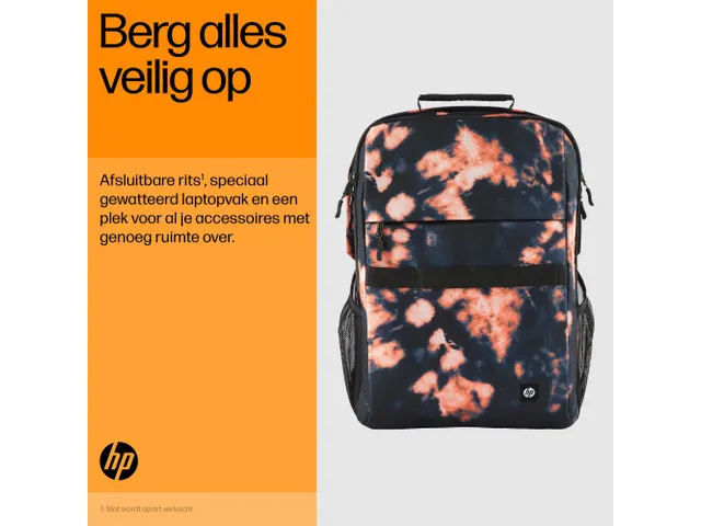 Hp Campus Xl Notebook Laptoptas Backpack 16.1 Inch Tie Dye