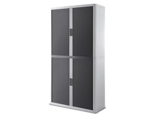 Roldeurkast HxBxD 2040x1100x415mm 4 Oh Romp Wit Front Antraciet
