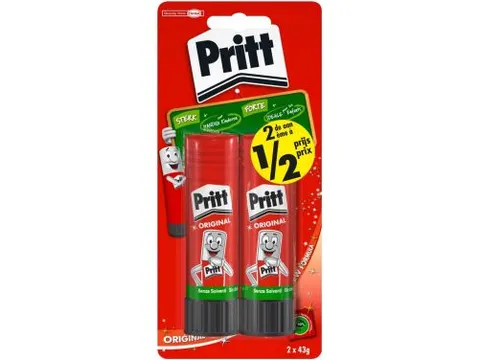 Lijmstift Pritt Original Groot 43gr Blister 2e halve prijs