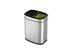Gescheiden Afvalbak Oli-cube Open Top Bin 10+10 Liter Mat RVS