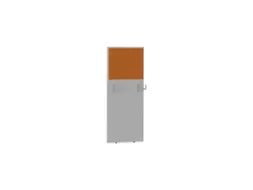 baliepaneel,v. bureau,aanbouw rechts,B 600mm,MP-lichtgrijs,BN3005-geel