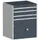 ladekast HxBxD 1000x800x750mm 5laden romp RAL7035 front RAL7016