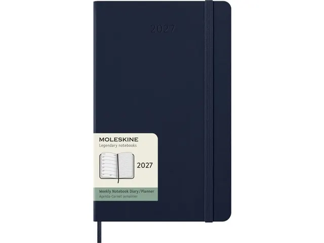 Agenda 2027 Moleskine 12M Weekly 7dag/1pagina large hc sapphire blue