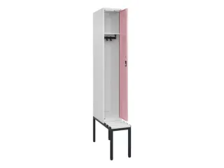 locker met bank,HxBxD 2120x300x815mm,1vak,vak B 300mm,cilinderslot - 1