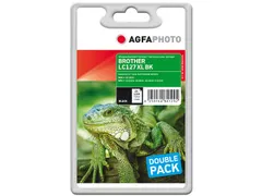 AgfaPhoto Brother LC123BKBP2DR MFCJ Inkt Zwart Rebuilt 2-pack