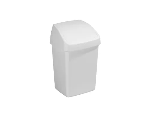 Afvalbak Delta swingdeksel 10 Liter Wit