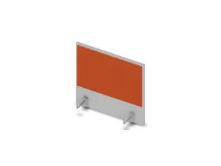 opzetpaneel bureau aanbouw zijkant MP-lichtgrijs BN3012-oranje 600mm - 1