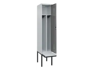 locker met bank,voor scheiding van kleding,HxBxD 2120x400x815mm,1vak - 1