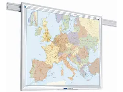 Landkaart whiteboard Partnerline Europa Wegenkaart 90x125cm
